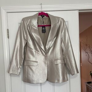 Express Shimmering Silver/Champagne Blazer